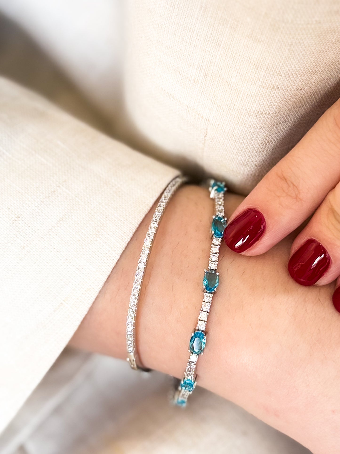 Aqua Baguette Bracelet