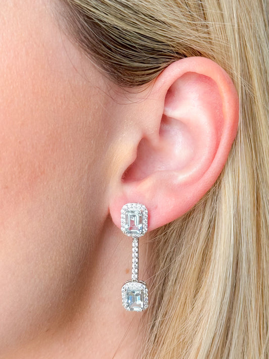 Aquamarine Duo Earrings