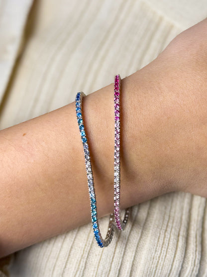 Faded Pink Tennis Bracelet 2 mm