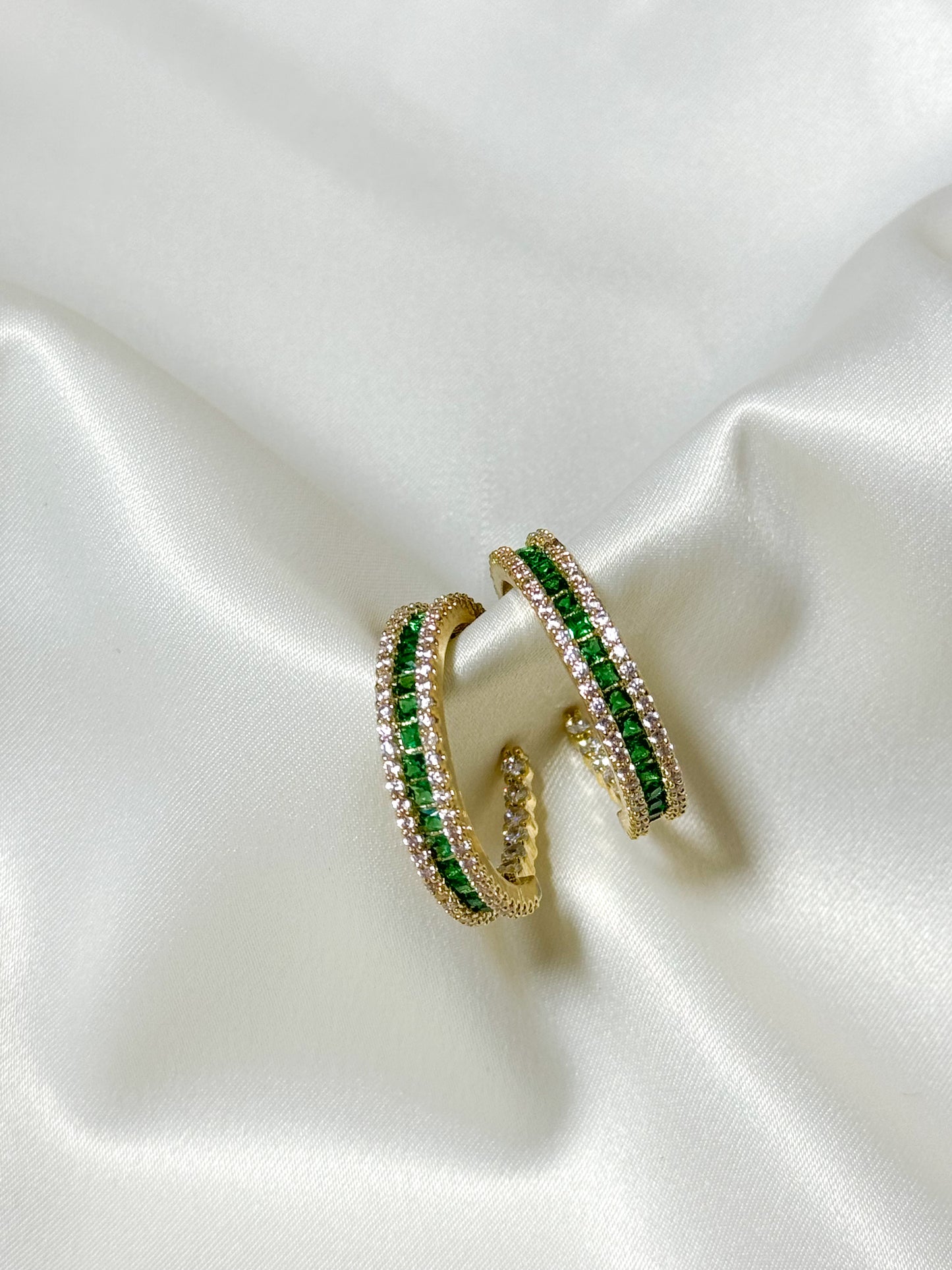 Emerald Hoops