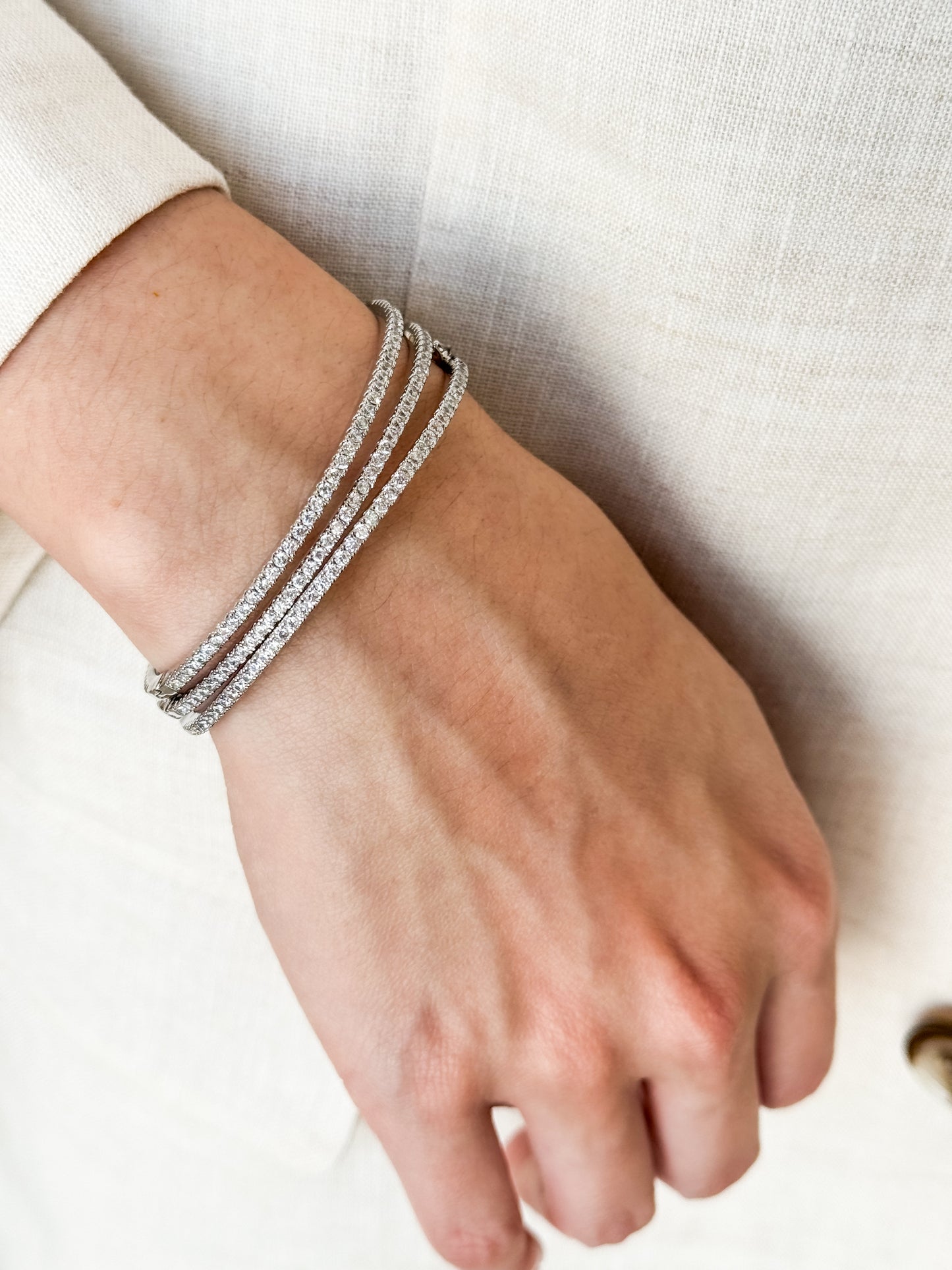 Zircon Bangle Bracelet