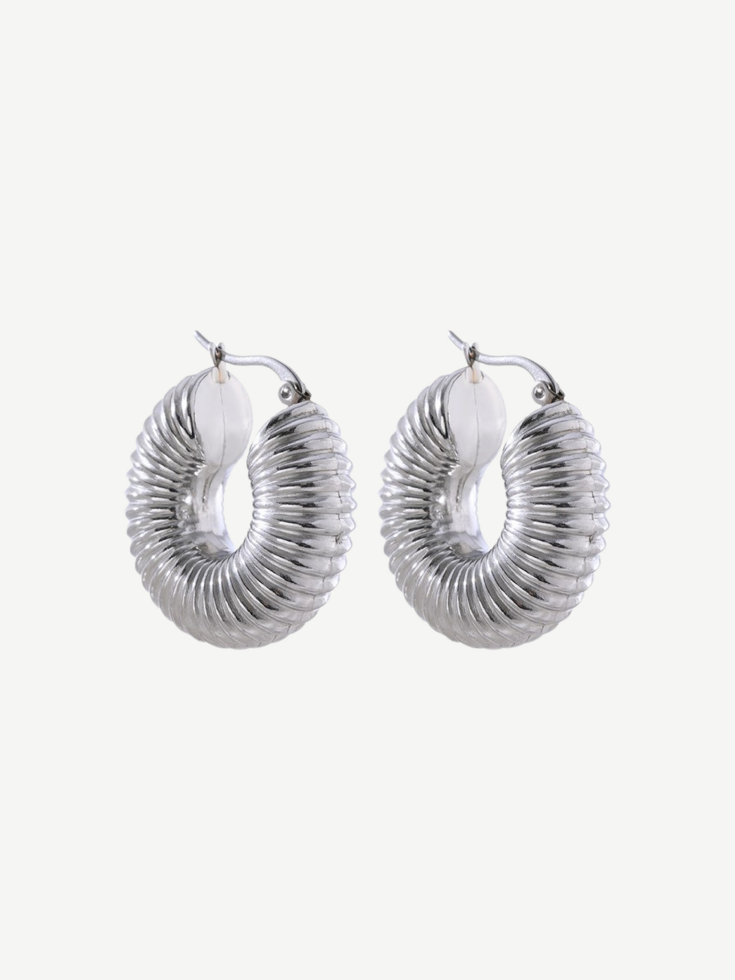 Leonora Silver Hoops