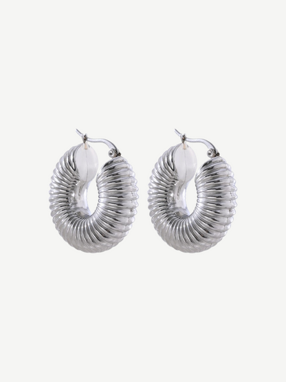 Leonora Silver Hoops