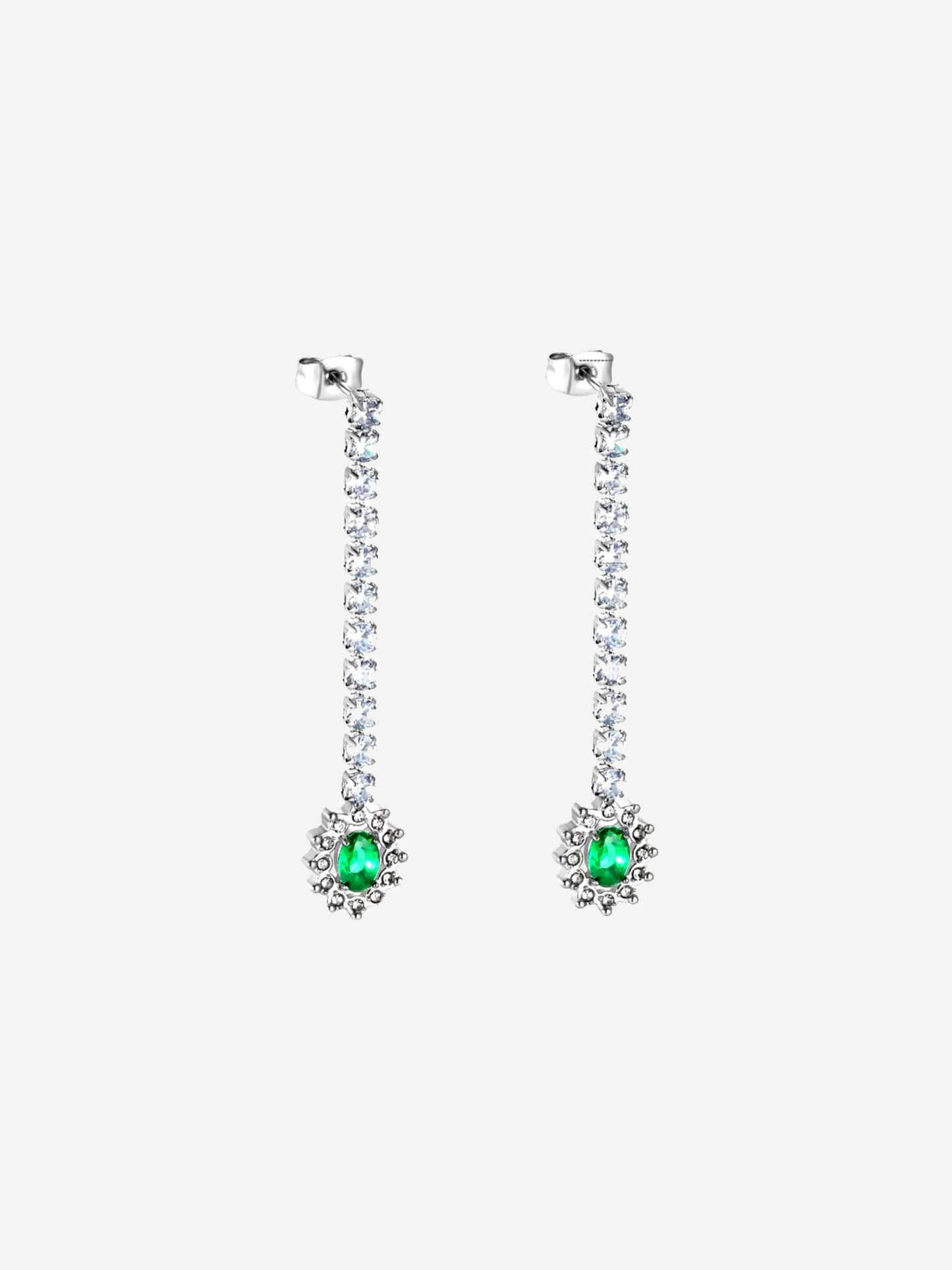 Green Drop Earrings