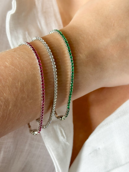 Petite Green Tennis Bracelet